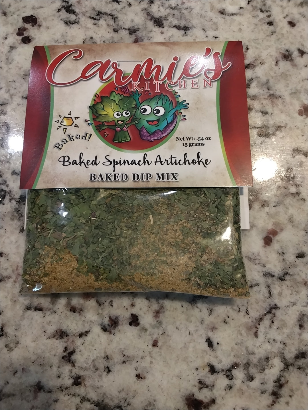 Carmie's Kitchen Baked Spinach Artichoke Dip