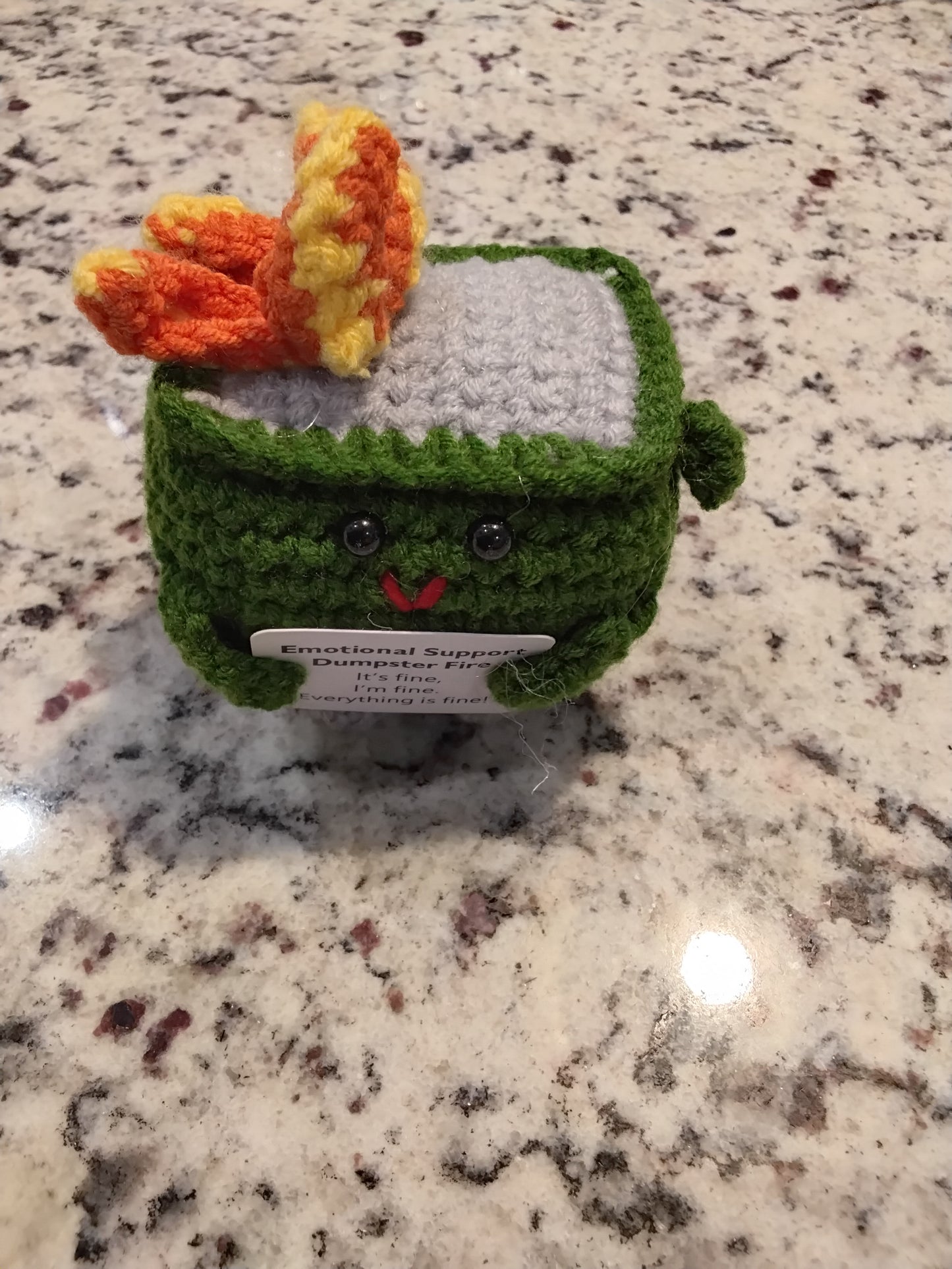 Emotional Support Dumpster Fire - Crochet (Misc. Colors)