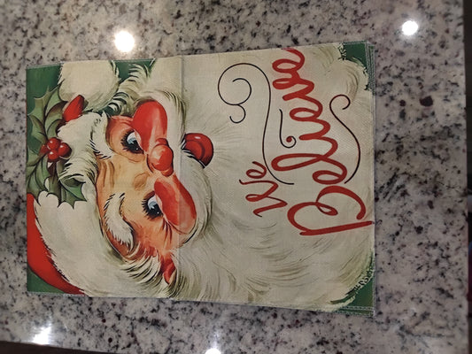 Garden Flag - Welcome Believe Santa - Vintage Looking