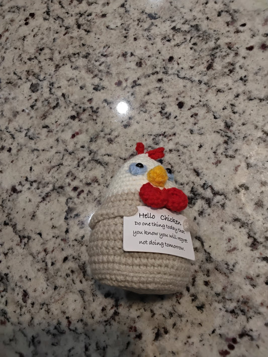 Positive Chicken - Crochet -  Do one thing right today