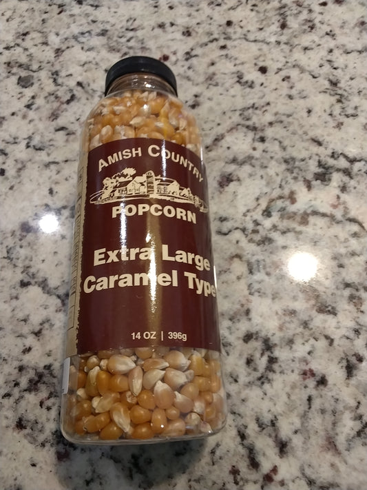 Amish Country Extra Large Caramel Type Popcorn 14oz Bottle