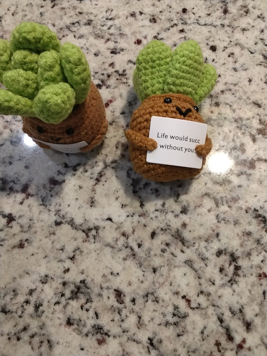 Emotional Support Succulent - Crochet