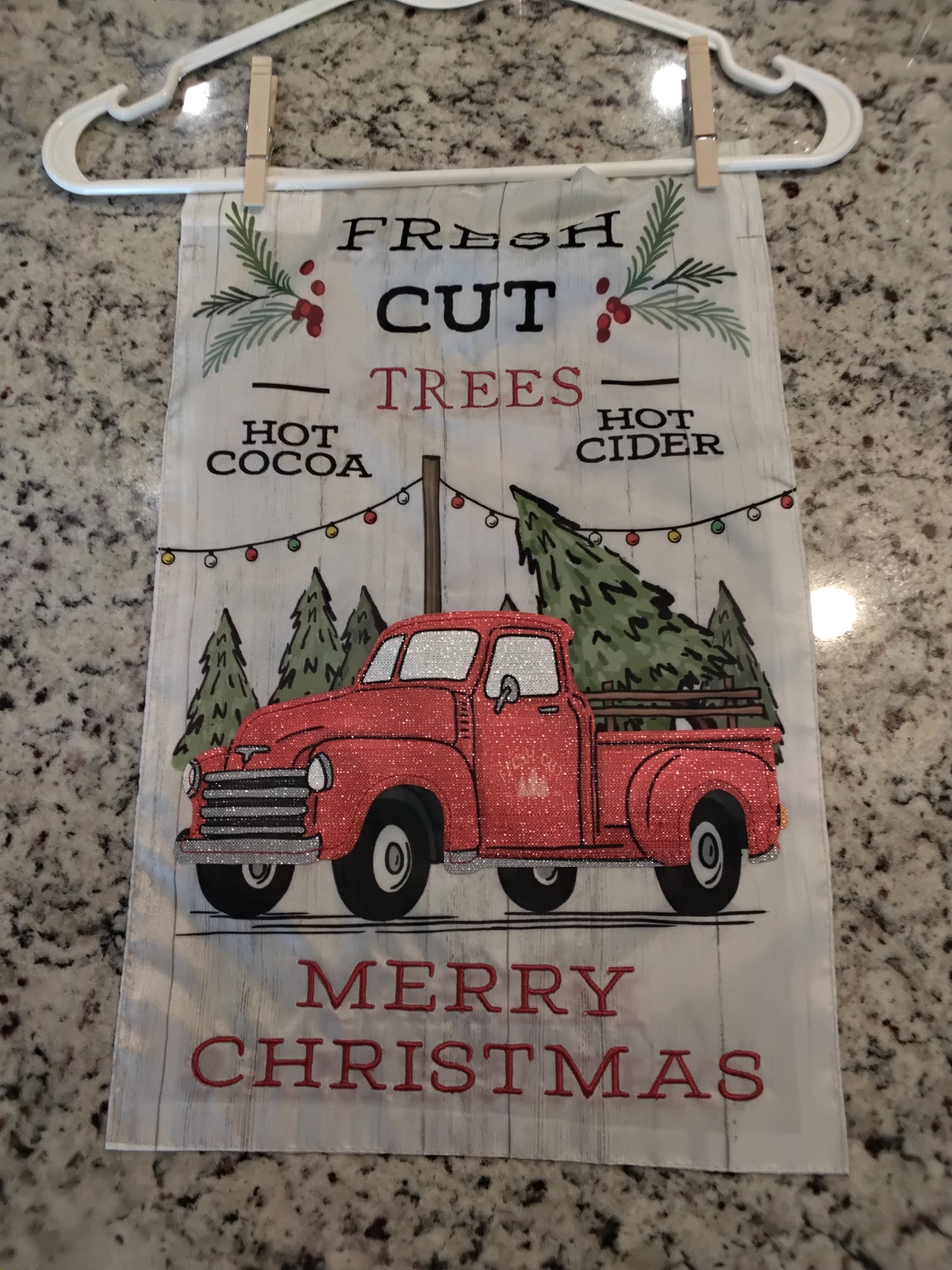 Garden Flag - Fresh Cut Trees - Christmas