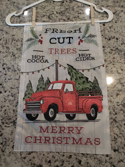 Garden Flag - Fresh Cut Trees - Christmas