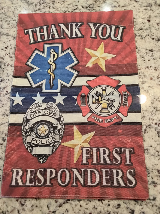 Garden Flag - Thank You First Responders