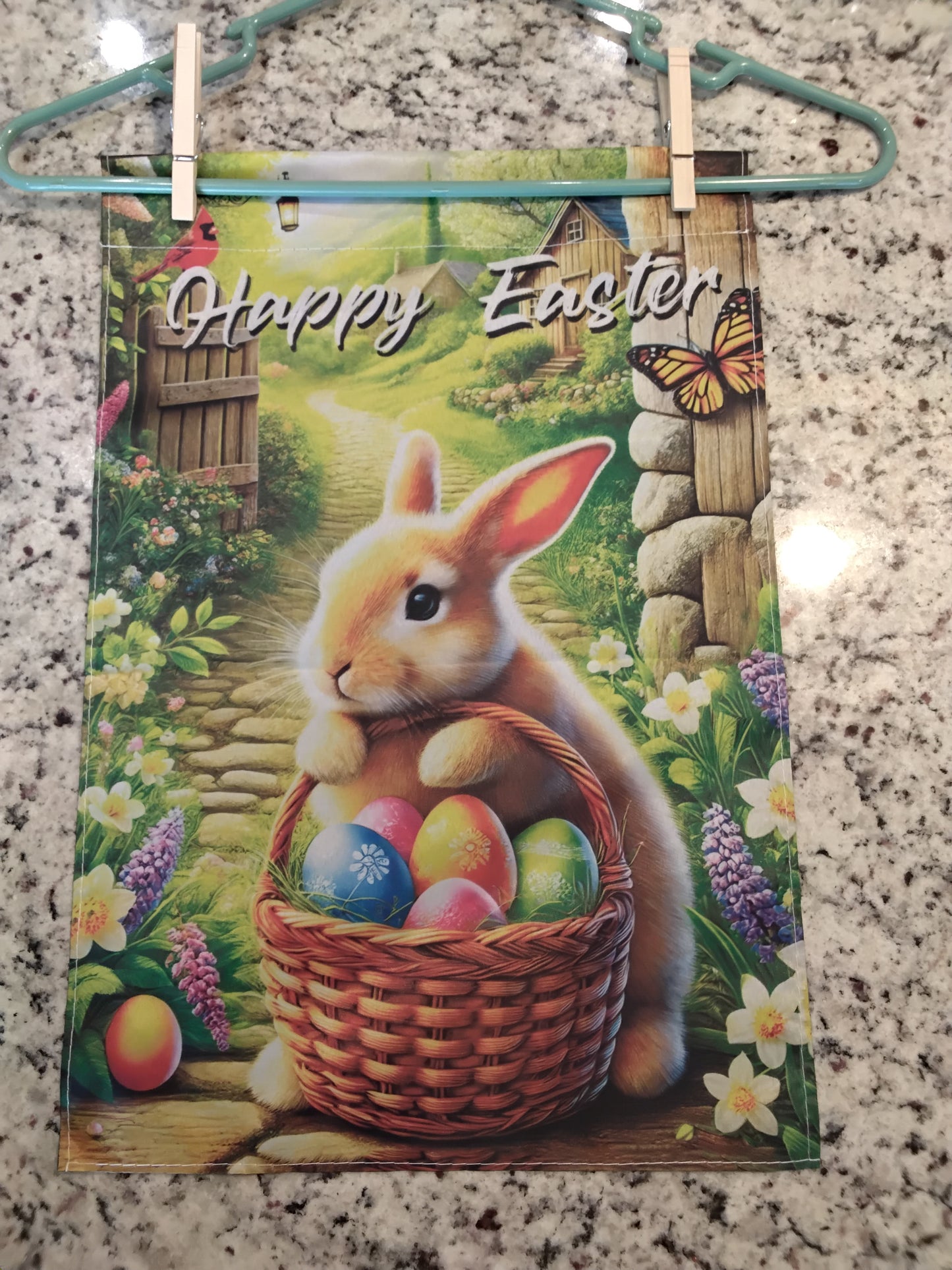 Garden Flag - Easter Bunny Happy Easter