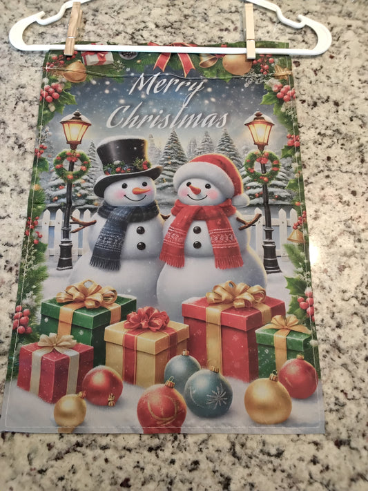 Garden Flag - Snowman Pair (Two) Christmas Gifts / Presents Merry Christmas