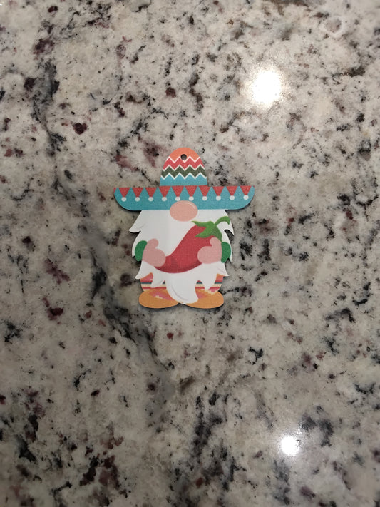 Ornament - Fiesta Gnome w/ Sombrero & Red Pepper