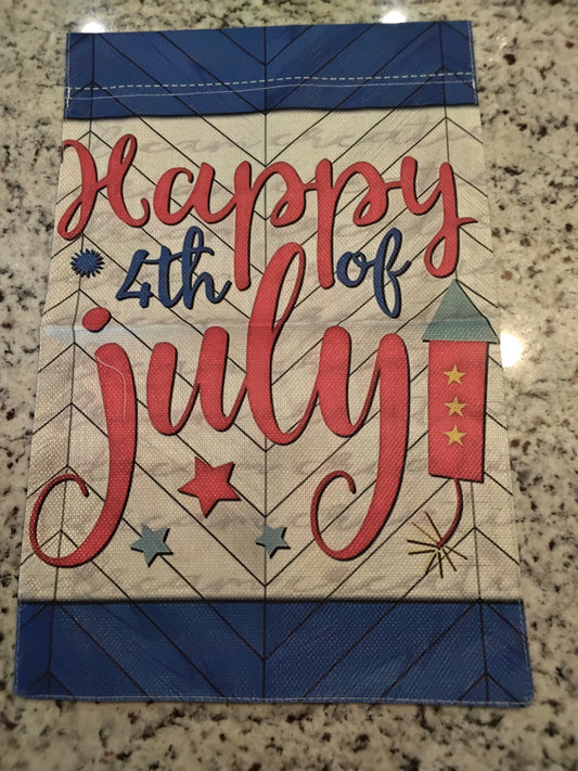 Garden Flag - Happy 4th of July