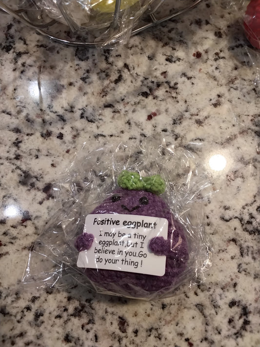 Positive Fruit - Eggplant Crochet