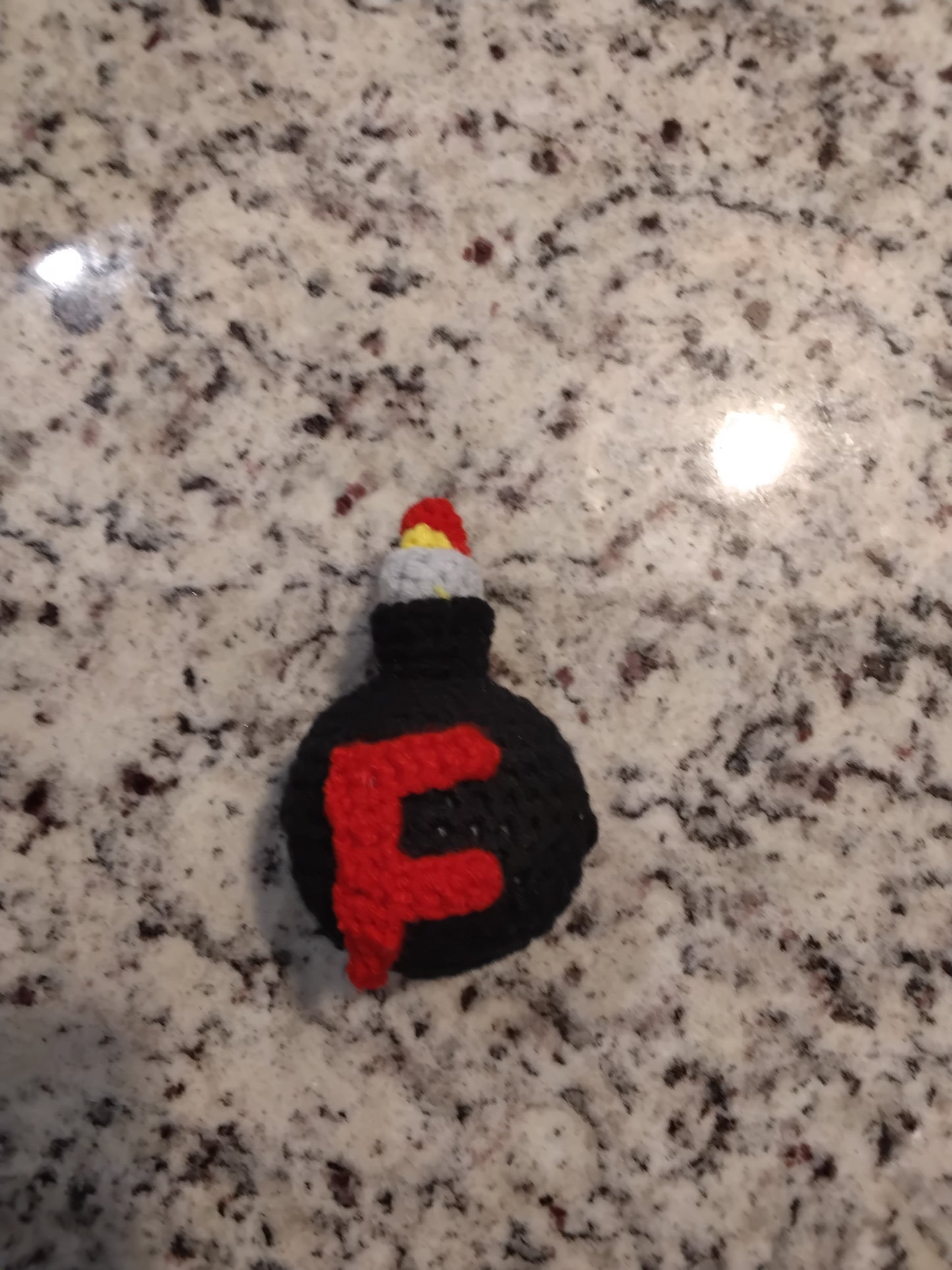 Emotional Support "F" Bomb - Crochet