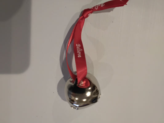 Ornament - Christmas - Believe Silver Bell