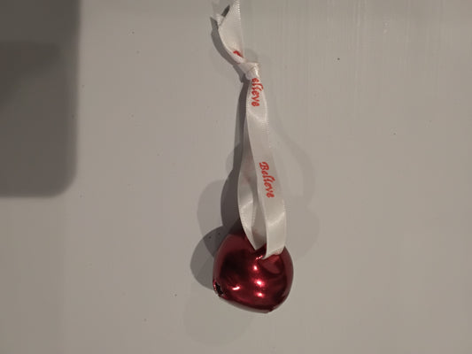 Ornament - Christmas - Believe Red Bell