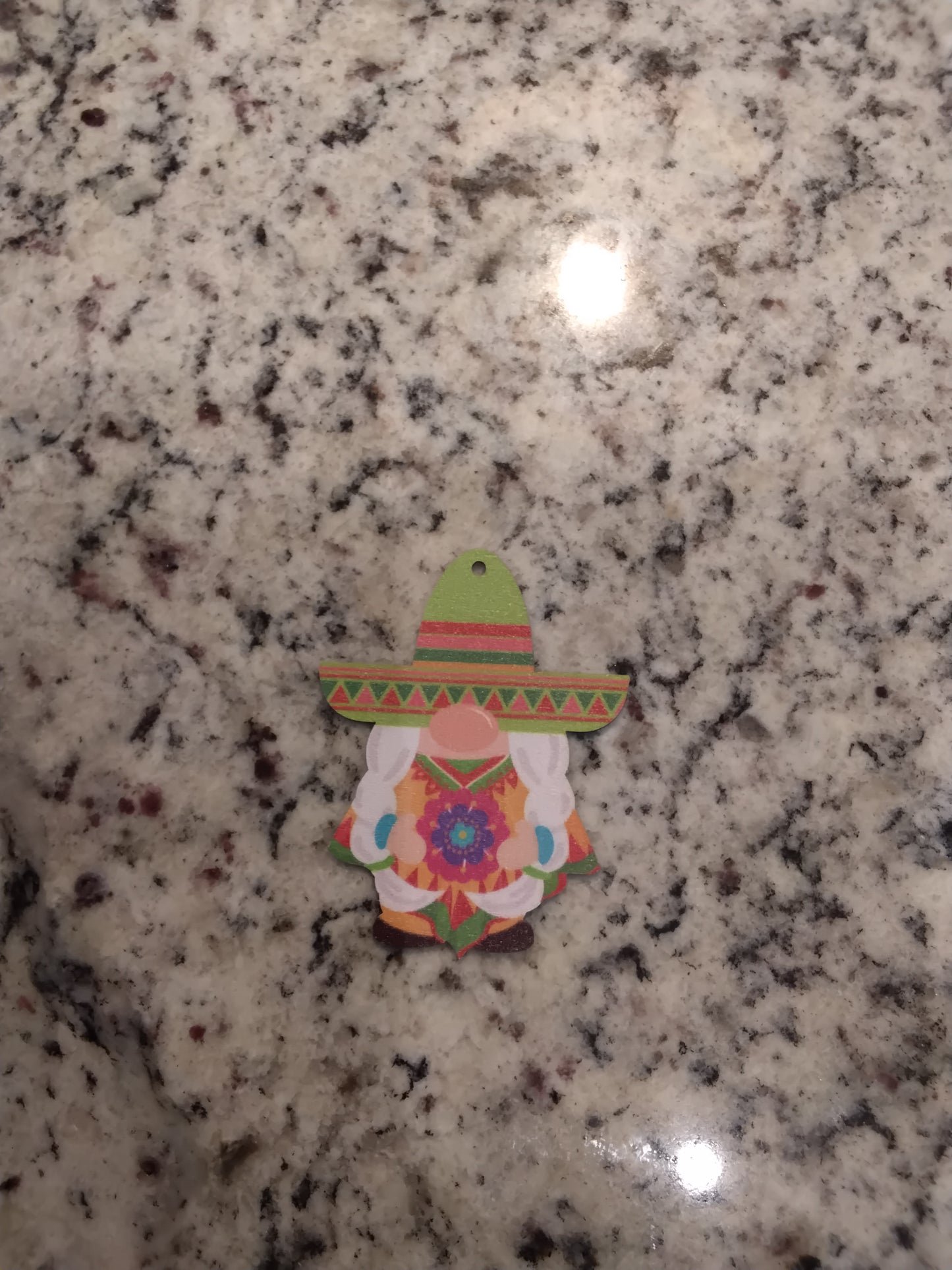 Ornament - Fiesta Gnome w/ Green Sombrero