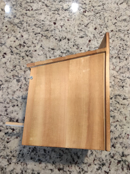 Birdhouse - Large - Handmade - Stained - Flat Roof