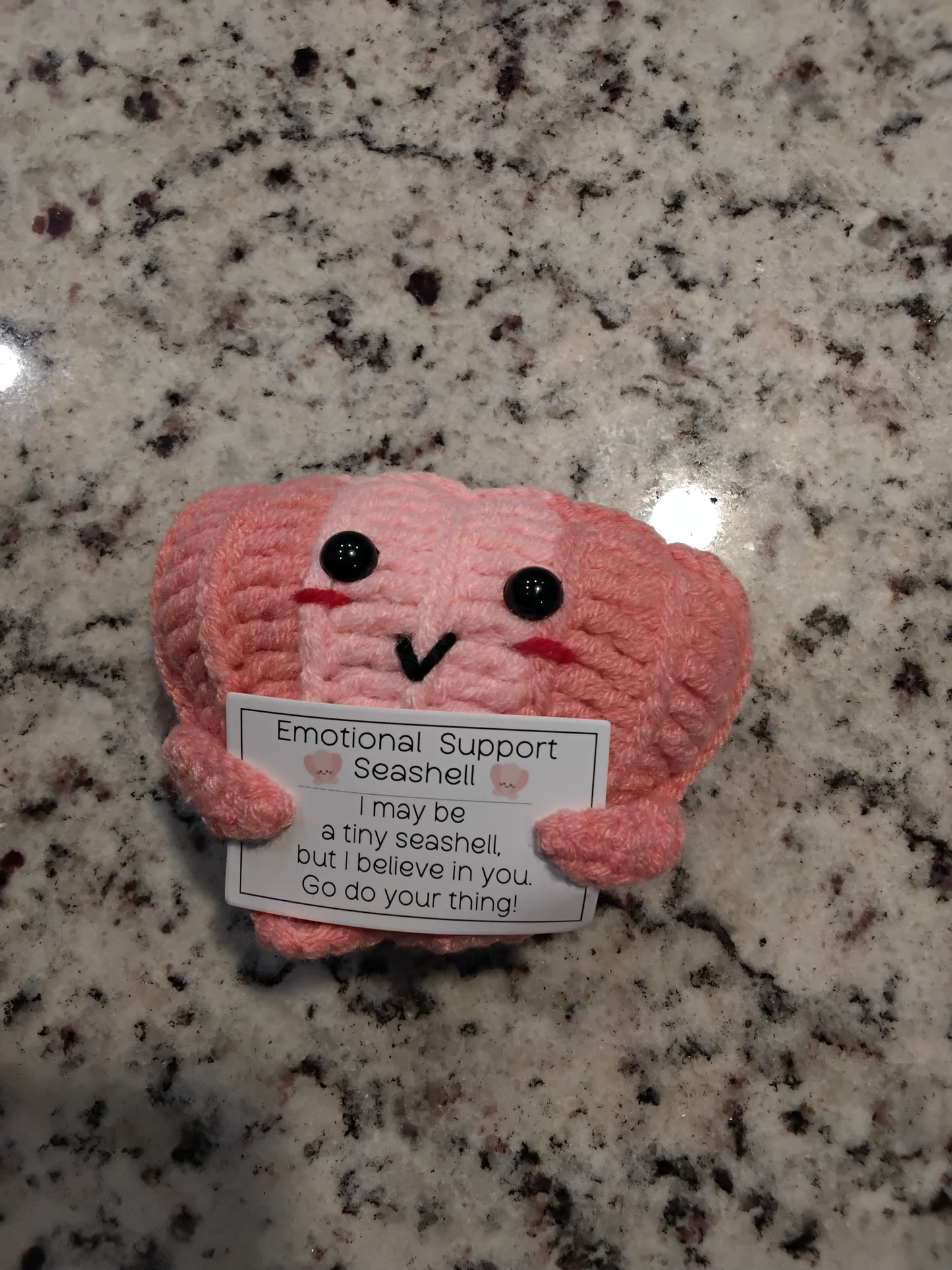 Emotional Support Seashell - Crochet