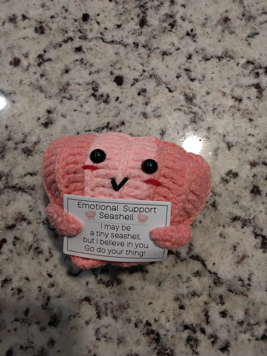 Emotional Support Seashell - Crochet