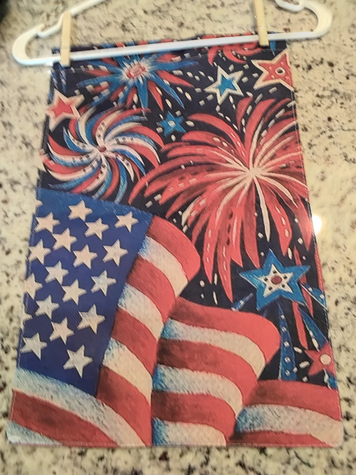 Garden Flag - American Flag and Fireworks - 4th of July