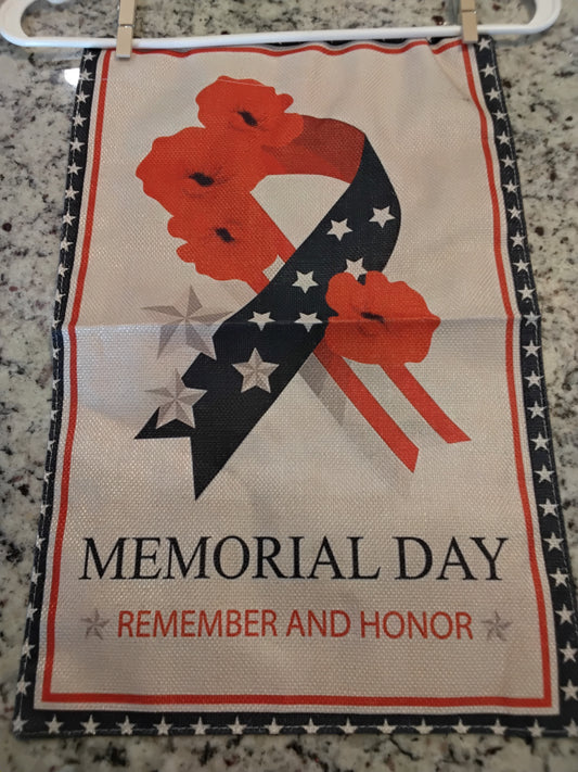 Garden Flag - Memorial Day Ribbon